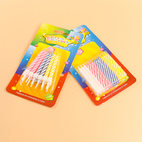 Bougies de décoration de gâteau en spirale faites à la main en cire de paraffine, diamètre 5 mm, 24 pièces, pour anniversaires et mariages, prix d'usine