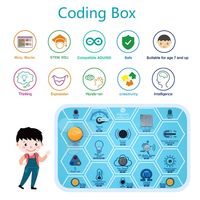 Kidsbits STEM Education 7+ Maker, Caja de Codificación Multiusos V1.0, Kit de Inicio de Programación para Aprender Arduino