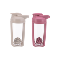 Bouteille shaker de protéines sportive personnalisée 550 ml sans BPA, écologique, portable, en plastique, pour la salle de sport, gobelet à eau directe