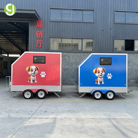 Remorque mobile entièrement équipée pour le lavage des chiens, remorque de salon de toilettage pour animaux de compagnie sur mesure