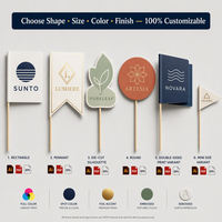 Drapeau alimentaire en papier personnalisé avec logo, silhouette découpée sur mesure |   Impression numérique standard pour les organisateurs de mariages et les concepteurs d'événements