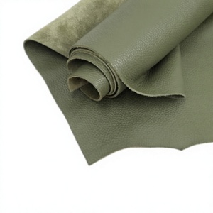 Green Color Genuine Split <b>Leather</b> <b>Sheet</b> Water Resistance Premium Quality <b>Leather</b> Grain Strains Scratches Craft Accessories - Product Image 1