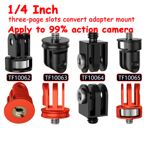 CNC aleación de aluminio 1/4 agujero de tornillo Go pro adaptador de montaje en trípode para <span class=keywords><strong>Insta360</strong></span> <span class=keywords><strong>ONE</strong></span> R/<span class=keywords><strong>X2</strong></span>/GOPRO10/9/8 - Product Image 4