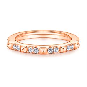 Bague de fiançailles et de mariage tendance pour femme en argent sterling plaqué or et rhodium avec zircon - Certifiée CMA - Product Image 2