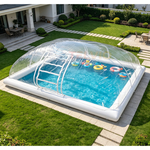 Couverture de <span class=keywords><strong>piscine</strong></span> gonflable transparente surélevée de taille personnalisée, tente de protection pour <span class=keywords><strong>piscine</strong></span> extérieure - Product Image 1