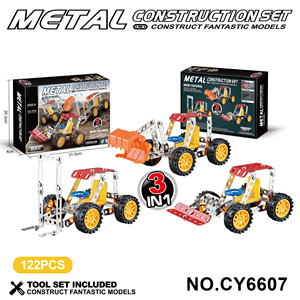 Bloques de Construcción Metálicos Educativos y Científicos <span class=keywords><strong>para</strong></span> Niños, Juego de Ensamblaje Mecánico, Combinación de Tornillos y Tuercas, Modelo de Coche de Juguete - Product Image 6