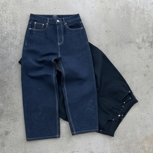 بنطلون جينز رجالي عالي الجودة مصنوع حسب الطلب من القطن بقصة مستقيمة وخامة يابانية أصلية - Product Image 2