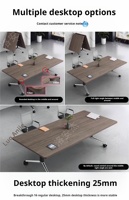 Table de conférence pliable robuste et durable bureau de formation de style moderne pour l'école ou l'hôtel mobilier de bureau
