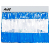 Station de préparation RuiBo : Cabine de peinture sans poussière avec rideau, poste de travail, éclairage de plafond, filtre, ventilation, mobile et modulaire