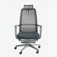 Chaise de bureau ergonomique réglable avec appui-tête rotatif à 360 degrés, commande sans fil, inclinable, certifiée BIFMA, chaise de sieste