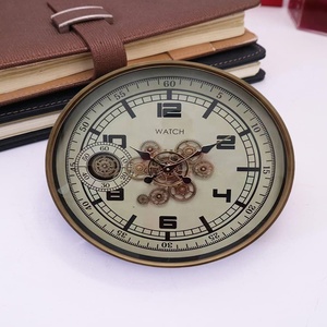 <span class=keywords><strong>Horloge</strong></span> <span class=keywords><strong>murale</strong></span> industrielle rétro à engrenage mobile grand mécanisme d'<span class=keywords><strong>horloge</strong></span> à engrenage à chiffres romains <span class=keywords><strong>pour</strong></span> salon décor bureau ferme - Product Image 4