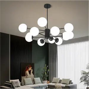 Chuyên Nghiệp Chrome Bạc Cơ Sở Bóng Thủy Tinh Bóng Đèn Toàn Cầu Năm Ba Khách Sạn Phòng Pendant Đèn Và Chiếu Sáng