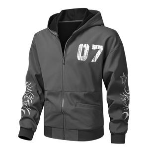 Sudadera Holgada y Gruesa para Hombre, Chaqueta con Cremallera de Manga Larga, Chaqueta Informal tipo Cárdigan, Chaqueta Cortavientos para Otoño e Invierno - Product Image 3