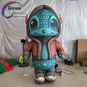 Mới Tùy Chỉnh 2.2 Mét Cao PVC <span class=keywords><strong>Inflatable</strong></span> Người Đàn Ông Với Khủng Long Cho Bên Ngoài Trời Trang Trí Quảng Cáo - Product Image 1