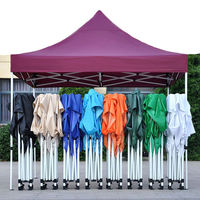 Tente publicitaire pop-up extérieure imperméable en Oxford avec revêtement en colle blanche écologique coupe-vent 3x3m