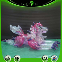 Personnage de dragon gonflable personnalisé en dessin animé animal, mignon, en PVC transparent, pour fille, avec SPH