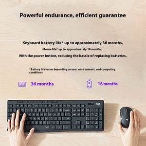 For Logitech Light Sound Series MK295 Wireless LED Backlit Keyboard Mouse <strong>Set</strong> Notebook/<strong>Desktop</strong> Home Office <strong>Computer</strong> Use in - Product Image 4
