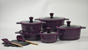 Thấp moq thiết kế cổ điển không dính Cookware Set Die Cast nhôm chậu và Chảo cảm ứng dưới cho nhà nấu ăn - Product Image 3