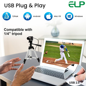 Cámara USB de Alta Velocidad ELP de 12MP, 1080P 120fps, Lente CS de 3.6-10mm con Zoom Manual, Cámara Industrial IMX577 UVC para Golf - Product Image 6