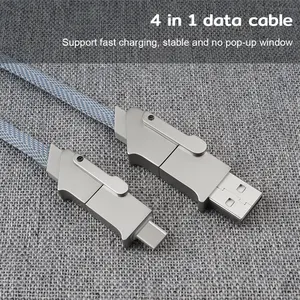 Manufacturer's Direct Sales Of 4-in-1 Fast Charging Data Cable With Pure Copper Core Of 60W Data Cable