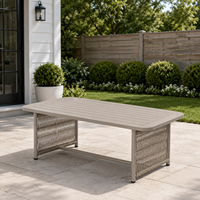 Ensemble de salon de jardin de luxe résistant aux intempéries en aluminium et corde, 4 pièces, avec canapé et chaises profondes