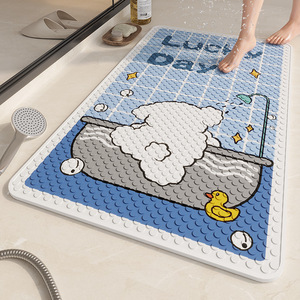 <span class=keywords><strong>Tapis</strong></span> <span class=keywords><strong>de</strong></span> sol <span class=keywords><strong>antidérapant</strong></span> en PVC à ventouses <span class=keywords><strong>pour</strong></span> salle <span class=keywords><strong>de</strong></span> bain, style dessin animé, <span class=keywords><strong>pour</strong></span> enfants, seniors, toilettes et <span class=keywords><strong>douche</strong></span>, usage domestique - Product Image 1