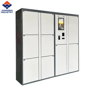 Outdoor Steel Metal Electromagnetic Equipment Express Cabinet Smart Parcel Delivery Storage Locker With Camera Wifi QR Code