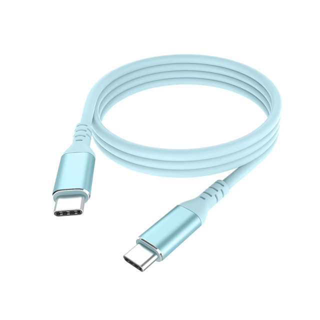 Colorful Silicone USB Cable 5A 100W Liquid Silicone Mobile Phone Charger Data Cable Type C with E-mark Chip