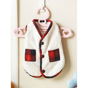 Lussuoso gilet tascabile classico M bianco per animali domestici taglie XS e XL per cani e gatti autunno impermeabile accessorio stile natalizio - Product Image 1