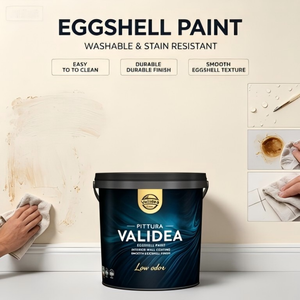 Peinture murale imperméable VALIDEA, effet coquille d'œuf, lavable, acrylique, émulsion latex intérieure, faible teneur en COV, haute couverture, pour maison, hôtel, OEM - Product Image 1