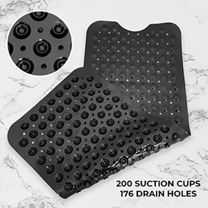 100X40CM Extra <strong>Long</strong> PVC Bathtub <strong>Mat</strong> with Suction Cups Drain Holes Non-Slip <strong>Bath</strong> <strong>Mats</strong> for Bathroom Bathtubs Safety Shower <strong>Mats</strong> - Product Image 6