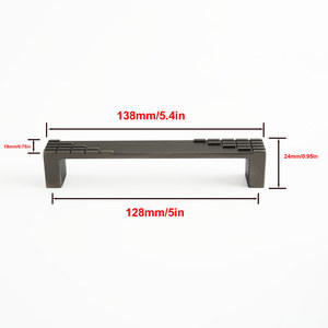 Modern Grid Textured Zinc Alloy Cabinet Pulls &amp; <strong>Knobs</strong> Furniture Hardware for Kitchen Cabinets Dresser Wardrobe Cupboard Handles - Product Image 3
