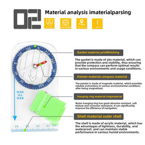 Boussole directionnelle de type pouce DC35-5A, randonnée, camping, navigation de plaisance, règle de <span class=keywords><strong>carte</strong></span> pour enfants, lecture du pointeur nord, boussole - Product Image 4