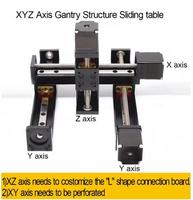 Plateforme de guidage linéaire à rail coulissant CNC de type T, kit de commande de moteur pas à pas Nema11, table coulissante axe XYZ