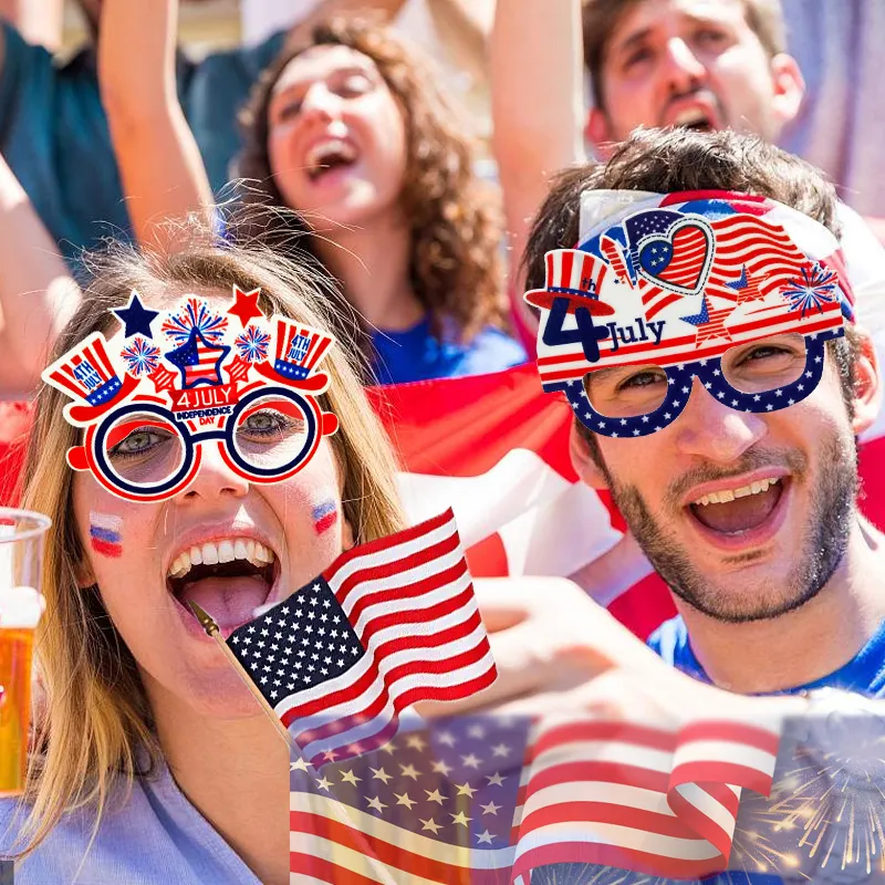 Più economico USA patriottic Party Glasses Independence Day occhiali da vista accessori decorativi