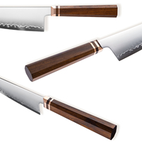 Couteau de chef japonais Hitachi de 8.5 pouces ZDP189 couteaux de chef de cuisine en acier composite en poudre avec manche en bois naturel de l'Afrique Mkuruti