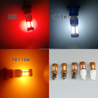 Ampoule LED 12V Rouge Blanc Jaune 7443 54 LED 54 SMD 4014 pour Voiture, Éclairage Automobile, Feu Stop, Feu de Recul, Remplacement