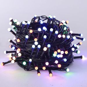 Guirlandes lumineuses de Noël extérieures IP65 étanches basse tension vert foncé, éclairage ciel étoilé pour arbres de jardin 10m/12m - Product Image 1