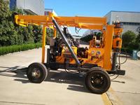 Foreuse rotative hydraulique portable sur roues Deep XYX-3 pour puits d'eau, moteur diesel, profondeur maximale 600 m