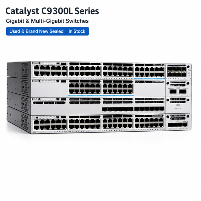 New Original Cisco 9300L-48P-4X-A C9300L-48P-4X-E C9300L-48P-4G-A  9300l Switches 48-port Fixed Uplinks Poe+, 4x10g Uplinks