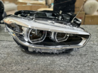 Phare de voiture pour BMW Série 1 F20 2012-2014, ensemble de phares, double couleur DRL jaune et blanc, yeux d'ange, phare LED