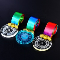 Trofeos de Cristal al por Mayor de Fábrica, Medallas y Placas Personalizadas con Grabado Láser 3D, Medallas Deportivas de Cristal con Cinta