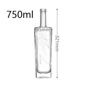Bouteilles en verre de 750ml avec bouchon en liège Alcool bon marché Vodka Brandy Gin Rum Whisky Spirit - Product Image 5