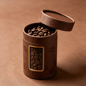 Custom Printed Tea Coffee Bean Cylinder Packaging Box Eco-Friendly Paper <b>Tube</b> Round <b>Cardboard</b> <b>Tube</b> Packaging - Product Image 3