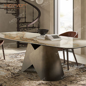 Table à Manger Portable Événements Clous en <span class=keywords><strong>Béton</strong></span> en Acier Inoxydable Ensembles d'Apprêts Extensibles 12 8 Cuisine Table à Manger en Porcelaine - Product Image 6