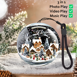 Pallina <span class=keywords><strong>di</strong></span> <span class=keywords><strong>Natale</strong></span> Decorativa Fai-da-Te, Sfera Video 3D Appesa, Lettore <span class=keywords><strong>di</strong></span> Video/Foto/Musica - Product Image 1