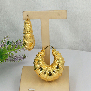 Yuminglai Anting-Anting Wanita, Perhiasan Emas 18 K Mode Elegan Italia Pakaian Harian FHK13052 - Product Image 1