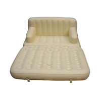Fauteuil Gonflable Portable Moderne en PVC 2-en-1, Ensemble Canapé et Fauteuil d'Extérieur, Un Siège pour Maison, Jardin, Parc, Hôtel, Cuisine