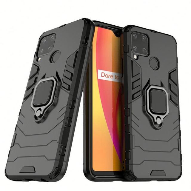 Convenient Kickstand Black Panther Rugged case for OPPO REALME C15 Narzo 20 V3 Realme C12 Mobile Phone Back Cover