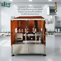 Machine d'inspection visuelle automatique haute vitesse pour la détection des bavures, des éclats, des rayures, des différences de couleur, des codes QR sur les flacons cosmétiques et l'équipement de tri